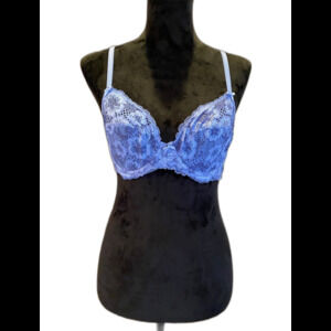 Adore Me Bra Periwinkle Blue Underwire Womens Lacy Sexy Lingerie